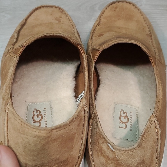 Ugg Australia Mens Colston Leather Sheepskin Loafer Chectnut Slip on shoes sz 10 main image 13